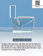 KA6037 - Bồn cầu liền khối xả nhấn công nghệ xả mới