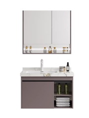 TC107 - Tủ chậu nhựa PVC, mặt đá bóng chống xước, chậu sứ âm liền mép, kích thước 48x80cm