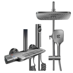 KANAX25 - Combo trọn bộ phòng tắm, tủ chậu nhựa, tủ gương led cảm ứng cao cấp