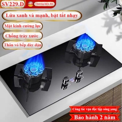 SV229 - Bếp gas âm 2 lò sevilla. Kích thước mặt kính: 750x450mm