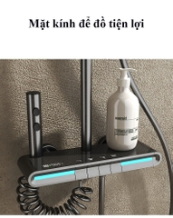 SC78 - Sen cây bàn phím ghi xám có dải led và màn hình hiển thị