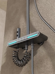 SC78 - Sen cây bàn phím ghi xám có dải led và màn hình hiển thị