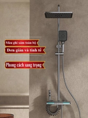 SC78 - Sen cây bàn phím ghi xám có dải led và màn hình hiển thị