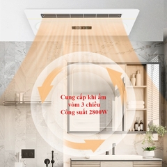 S117 - Máy sưởi nhà tắm chức năng 6in1 - Sưởi ấm, hút mùi, thông gió, quạt mát, sấy khô, chiếu sáng