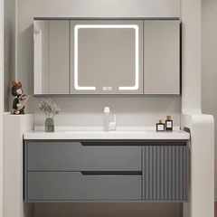 TC06K - Tủ chậu nhựa PVC đặc chịu nước màu ghi xám, hàng đặt theo yêu cầu, kích thước và màu sắc tùy chọn. LH để được giá tốt: 0975.296.975