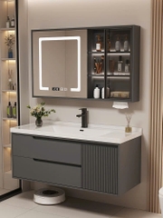 TC07K - Tủ chậu nhựa PVC đặc chịu nước màu ghi xám, hàng đặt theo yêu cầu, kích thước và màu sắc tùy chọn. LH để được giá tốt: 0975.296.975