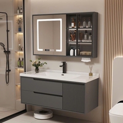 TC07K - Tủ chậu nhựa PVC đặc chịu nước màu ghi xám, hàng đặt theo yêu cầu, kích thước và màu sắc tùy chọn. LH để được giá tốt: 0975.296.975