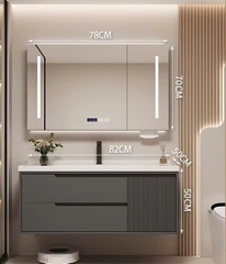 TC07K - Tủ chậu nhựa PVC đặc chịu nước màu ghi xám, hàng đặt theo yêu cầu, kích thước và màu sắc tùy chọn. LH để được giá tốt: 0975.296.975