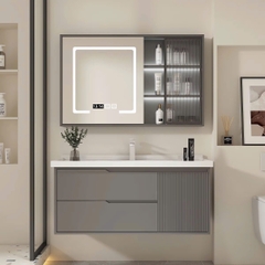 TC07K - Tủ chậu nhựa PVC đặc chịu nước màu ghi xám, hàng đặt theo yêu cầu, kích thước và màu sắc tùy chọn. LH để được giá tốt: 0975.296.975