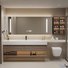 TC16K - Tủ bàn đá văng bồn cầu, nhựa PVC đặc chịu nước, hàng đặt theo yêu cầu, kích thước và màu sắc tùy chọn. LH để được giá tốt: 0975.296.975