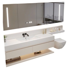 TC16K - Tủ bàn đá văng bồn cầu, nhựa PVC đặc chịu nước, hàng đặt theo yêu cầu, kích thước và màu sắc tùy chọn. LH để được giá tốt: 0975.296.975