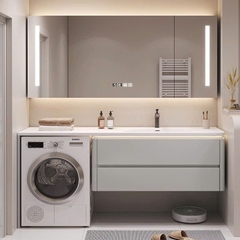 TC17K - Tủ chậu kết hợp máy giặt, nhựa PVC đặc chịu nước, hàng đặt theo yêu cầu, kích thước và màu sắc tùy chọn. LH để được giá tốt: 0975.296.975