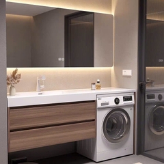 TC17K - Tủ chậu kết hợp máy giặt, nhựa PVC đặc chịu nước, hàng đặt theo yêu cầu, kích thước và màu sắc tùy chọn. LH để được giá tốt: 0975.296.975