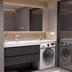 TC17K - Tủ chậu kết hợp máy giặt, nhựa PVC đặc chịu nước, hàng đặt theo yêu cầu, kích thước và màu sắc tùy chọn. LH để được giá tốt: 0975.296.975