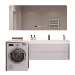 TC17K - Tủ chậu kết hợp máy giặt, nhựa PVC đặc chịu nước, hàng đặt theo yêu cầu, kích thước và màu sắc tùy chọn. LH để được giá tốt: 0975.296.975