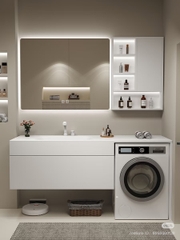 TC19K - Tủ chậu kết hợp máy giặt, nhựa PVC đặc chịu nước, hàng đặt theo yêu cầu, kích thước và màu sắc tùy chọn. LH để được giá tốt: 0975.296.975