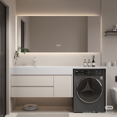 TC21K - Tủ chậu kết hợp máy giặt, nhựa PVC đặc chịu nước, hàng đặt theo yêu cầu, kích thước và màu sắc tùy chọn. LH để được giá tốt: 0975.296.975