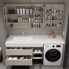 TC22K - Tủ chậu kết hợp máy giặt, nhựa PVC đặc chịu nước, hàng đặt theo yêu cầu, kích thước và màu sắc tùy chọn. LH để được giá tốt: 0975.296.975