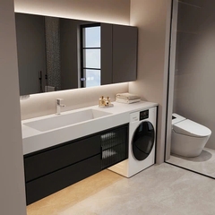 TC22K - Tủ chậu kết hợp máy giặt, nhựa PVC đặc chịu nước, hàng đặt theo yêu cầu, kích thước và màu sắc tùy chọn. LH để được giá tốt: 0975.296.975