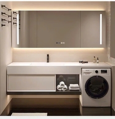 TC23K - Tủ chậu kết hợp máy giặt, nhựa PVC đặc chịu nước, hàng đặt theo yêu cầu, kích thước và màu sắc tùy chọn. LH để được giá tốt: 0975.296.975