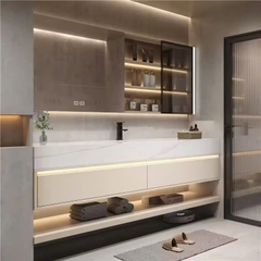 TC52K - Tủ bàn đá 2 tầng, nhựa PVC chịu nước, mặt đá nhân tạo chống xước, hàng đặt theo yêu cầu, kích thước và màu sắc tùy chỉnh. LH để được giá tốt: 0975.296.975