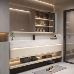 TC52K - Tủ bàn đá 2 tầng, nhựa PVC chịu nước, mặt đá nhân tạo chống xước, hàng đặt theo yêu cầu, kích thước và màu sắc tùy chỉnh. LH để được giá tốt: 0975.296.975