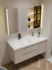 TC68K - Tủ chậu nhựa PVC chịu nước, mặt chậu sứ hoặc đá nhân tạo, hàng đặt theo yêu cầu, kích thước và màu sắc tùy chỉnh. LH để được giá tốt: 0975.296.975