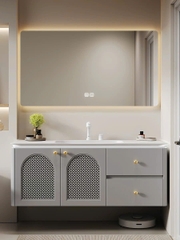 TC71K - Tủ chậu nhựa PVC chịu nước, mặt chậu sứ hoặc đá nhân tạo, hàng đặt theo yêu cầu, kích thước và màu sắc tùy chỉnh. LH để được giá tốt: 0975.296.975