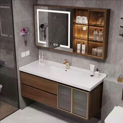 TC87K - Tủ chậu nhựa PVC vân gỗ chịu nước, mặt đá nhân tạo hoặc chậu sứ, hàng đặt theo yêu cầu, kích thước và màu sắc tùy chỉnh. LH để được giá tốt: 0975.296.975