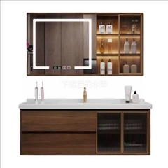 TC87K - Tủ chậu nhựa PVC vân gỗ chịu nước, mặt đá nhân tạo hoặc chậu sứ, hàng đặt theo yêu cầu, kích thước và màu sắc tùy chỉnh. LH để được giá tốt: 0975.296.975