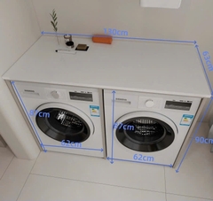 TG03 - Tủ Kệ máy giặt cao cấp, mặt đá nhân tạo, tủ inox, kích thước tùy chỉnh