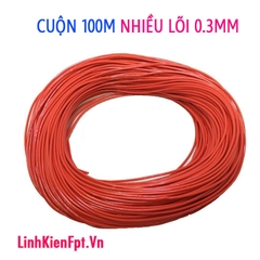 Dây điện nhiều lõi 0.3mm cuộn 100m