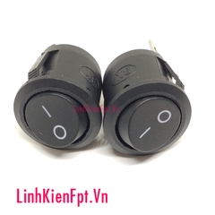 Công tắc bập bênh tròn 6a đen 250v