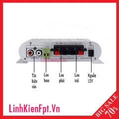 Âm Ly mini BP-838 12v, bộ khuếch đại âm thanh