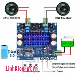 Mạch khuếch đại TPA3116D2 XH-A308 Bluetooth 2x50w