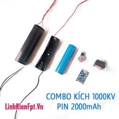 Bộ Kích điện 1000KV- Combo Đầy Đủ Pin 2000mAh