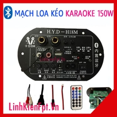 Mạch Loa Kéo Karaoke Bluetooth 150W Điều Khiển Từ Xa