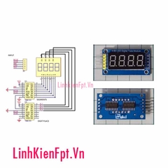 MODULE 4 LED 7 THANH 0.36 INCH DÙNG 74HC595