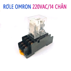 Relay Omron 220V-5A 14P ( kèm Đế )