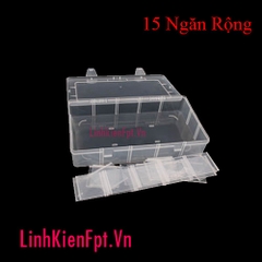 Hộp Đựng Linh Kiện 15 Ngăn Rộng