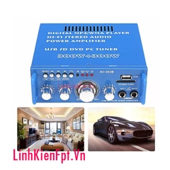 Âm Ly Karaoke Bluetooth 300W AV-263B Amly Xe Hơi