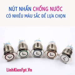 Nút Nhấn Nhả, Nhấn Đề Chống Nước 19mm