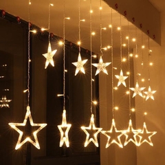 Đèn Led Trang Trí 12 Ngôi Sao Vàng Ấm
