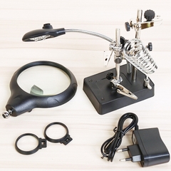 Kính Lúp Hàn Điện Tử Có Led Siêu Sáng , Kẹp Hàn Đa Năng