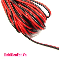 Dây điện đôi đỏ đen nhiều lõi 26AWG cuộn 100m