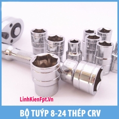 Khẩu tháo ốc 12 chi tiết thép cứng CRV