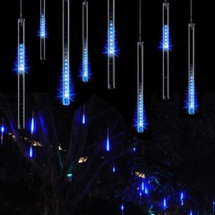 Đèn LED Sao Băng 8 Ống Trang Trí Xanh Dương