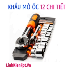 Khẩu tháo ốc 12 chi tiết thép cứng CRV