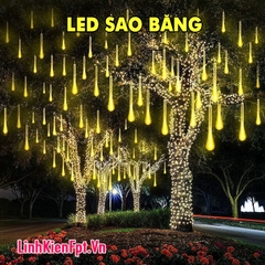 Đèn LED Sao Băng 8 Ống Trang Trí Vàng Ấm