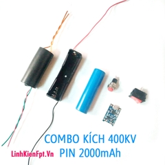 Bộ Kích điện 400KV- Combo Đầy Đủ Pin 2000mAh